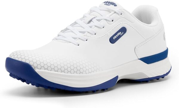 FitVille Wide & Extra Wide Mens Golf Shoes Professional Outdoor Waterproof Spiked Golf Shoes for Men