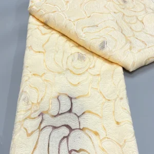 5 Yards of Latest French Brocade Jacquard Tulle Lace Fabric 2024High Quality African Gilding Satin Lace Fabric For Women Dress