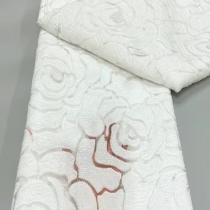 5 Yards of Latest French Brocade Jacquard Tulle Lace Fabric 2024High Quality African Gilding Satin Lace Fabric For Women Dress