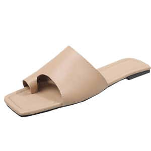 Cream color Leather Palm Slippers for Women